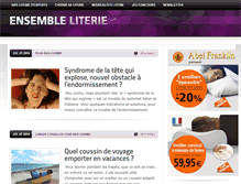 Tablet Screenshot of ensemble-literie.com
